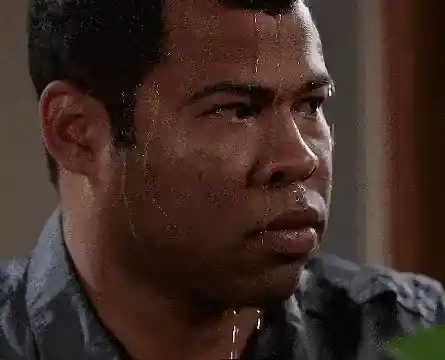 guy sweating